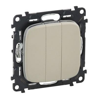 Выключатель трехклавишный Legrand Valena Allure слоновая кость