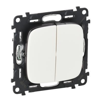 Выключатель двухклавишный Legrand Valena Allure белый