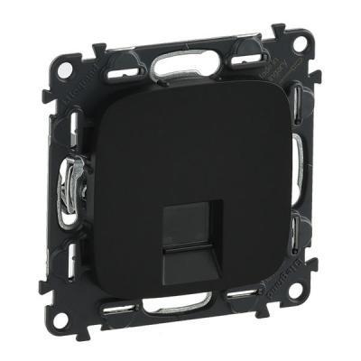 Розетка информационная RJ45 Кат. 5e Legrand Valena Allure черный