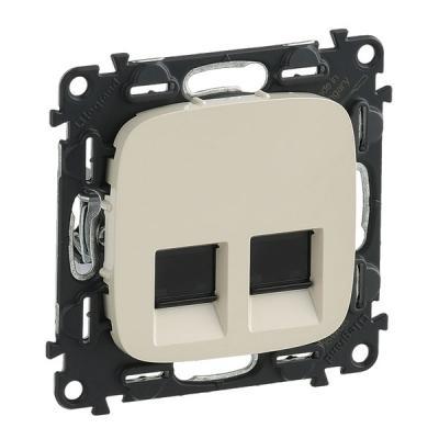 Розетка информационная двойная RJ45 Кат. 5e Legrand Valena Allure слоновая кость