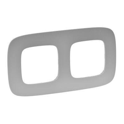 Рамка 2 поста Legrand Valena Allure алюминий