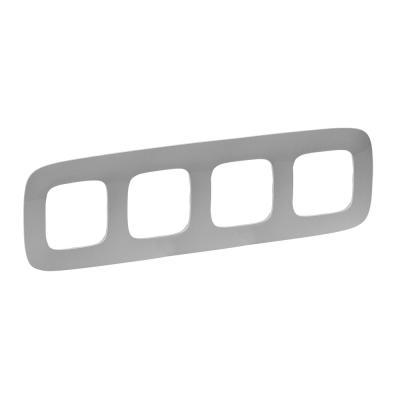 Рамка 4 поста Legrand Valena Allure алюминий