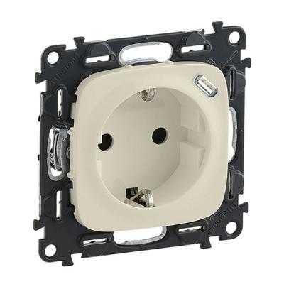 Розетка комбинированная с заземлением и встроенным зарядным устройством USB type C Legrand Valena Allure слоновая кость