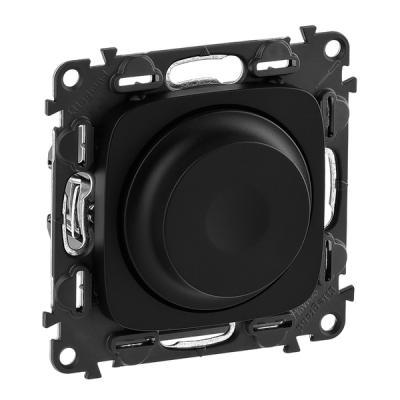 Светорегулятор с поворотной ручкой без нейтрали Legrand Valena Allure черный