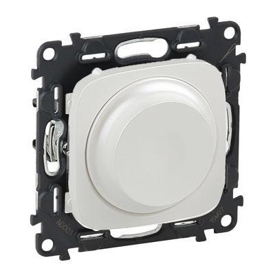 Светорегулятор с поворотной ручкой без нейтрали Legrand Valena Allure перламутр