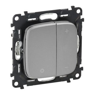 Светорегулятор кнопочный без нейтрали Legrand Valena Allure алюминий