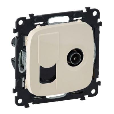 Розетка телевизионная «звезда» + информационная RJ45 Кат. 6 UTP Legrand Valena Allure слоновая кость