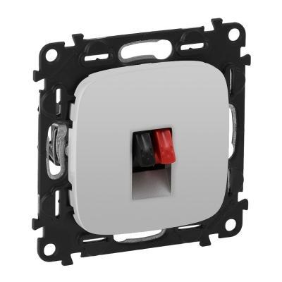 Розетка акустическая с пружинными зажимами 4 мм2 Legrand Valena Allure алюминий