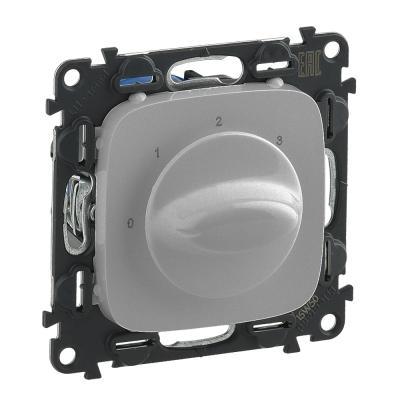 Выключатель вентилятора (0. 1. 2. 3) Legrand Valena Allure алюминий