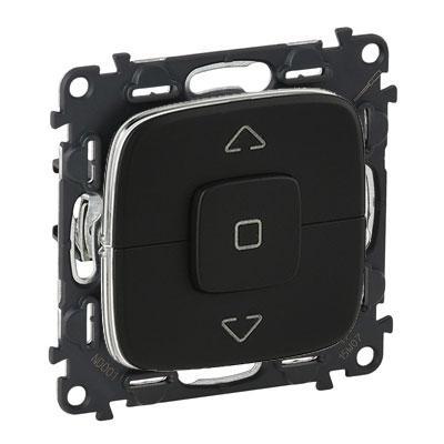 Кнопочный выключатель управления жалюзи и рольставней Legrand Valena Allure черный