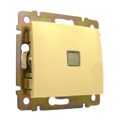 Выключатель одноклавишный с подсветкой Legrand Valena слоновая кость