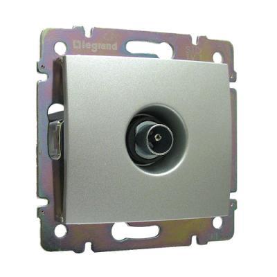 Розетка телевизионная «звезда» Legrand Valena алюминий