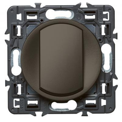 Переключатель одноклавишный без фиксации (кнопка) Legrand Celiane графит