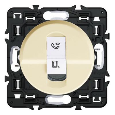 Розетка информационная RJ45 UTP кат. 6 Legrand Celiane слоновая кость