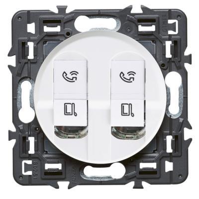 Розетка информационная двойная RJ45 UTP кат. 6 Legrand Celiane белый