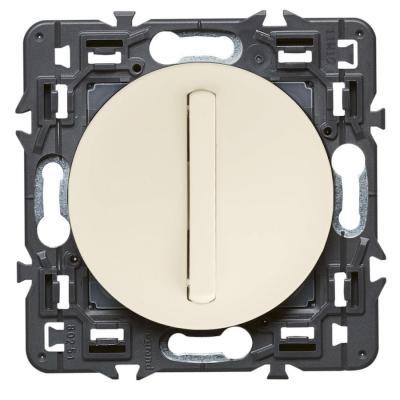Выключатель/переключатель одноклавишный тонкий Legrand Celiane слоновая кость
