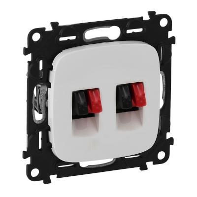 Розетка акустическая двойная с пружинными зажимами 4 мм2 Legrand Valena Allure белый