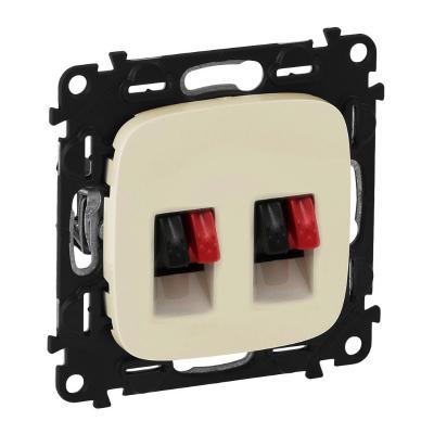 Розетка акустическая двойная с пружинными зажимами 4 мм2 Legrand Valena Allure слоновая кость