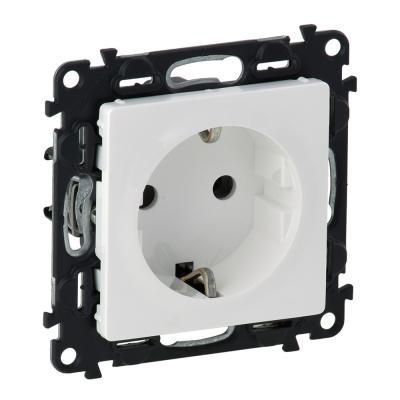 Розетка с заземлением винтовые зажимы Legrand Valena Life белый