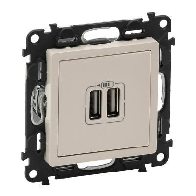 Зарядное устройство с двумя USB type A разъемами Legrand Valena Life слоновая кость