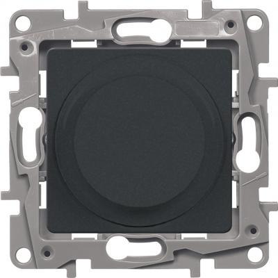 Светорегулятор с поворотной ручкой без нейтрали Legrand Etika черный