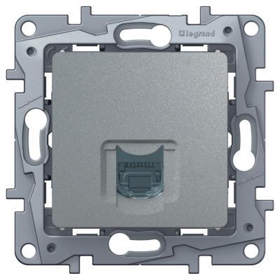 Розетка информационная RJ45 Кат. 5e Legrand Etika алюминий