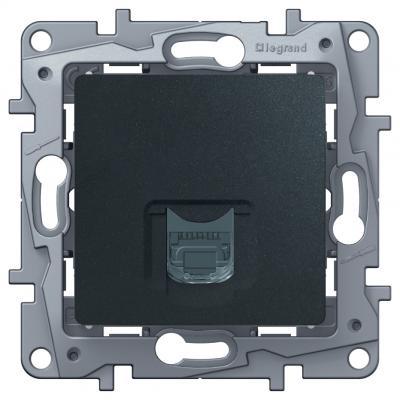 Розетка информационная RJ45 Кат. 5e Legrand Etika черный