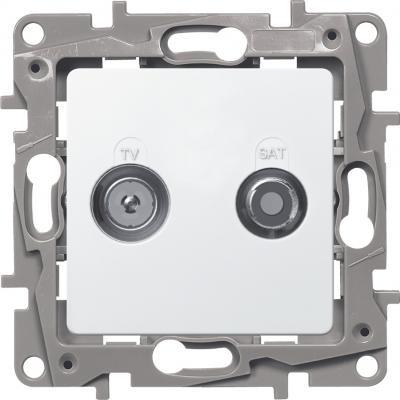 Розетка телевизионная TV-SAT двухкабельная Legrand Etika белый