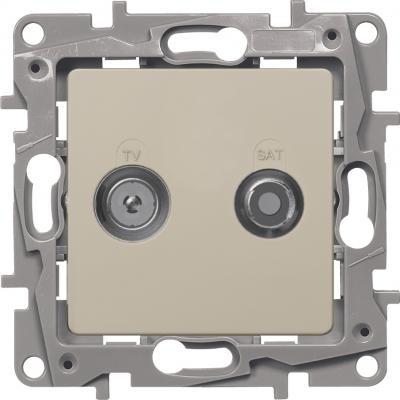 Розетка телевизионная TV-SAT двухкабельная Legrand Etika слоновая кость