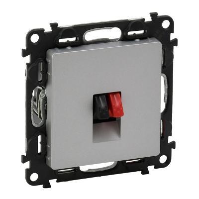 Розетка акустическая с пружинными зажимами 4 мм2 Legrand Valena Life алюминий