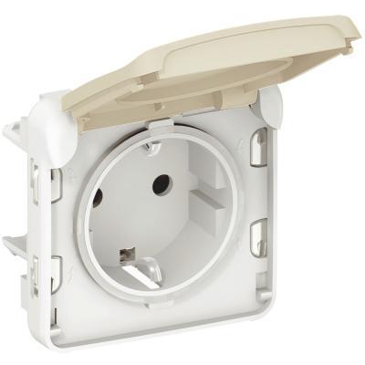 Розетка с заземлением винтовые зажимы Legrand Plexo IP55 белый