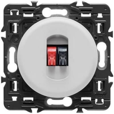 Розетка акустическая с пружинными зажимами 4 мм2 Legrand Celiane белый