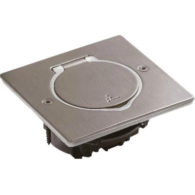 Встраиваемый розеточный блок квадратный Legrand DLP IP44 нержавеющая сталь