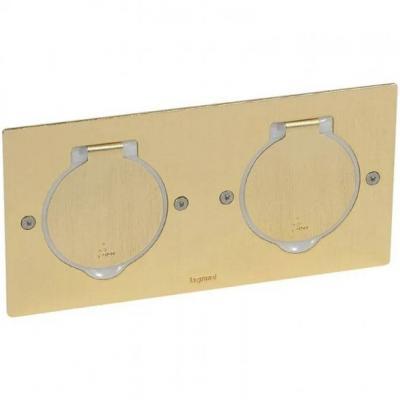 Встраиваемый розеточный блок прямоугольный Legrand DLP IP44 бронза