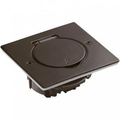 Встраиваемый розеточный блок квадратный Legrand DLP IP44 темная бронза