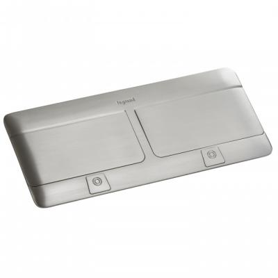 Выдвижной розеточный блок на 8 модулей с монтажным комплектом Legrand DLP IP40 нержавеющая сталь