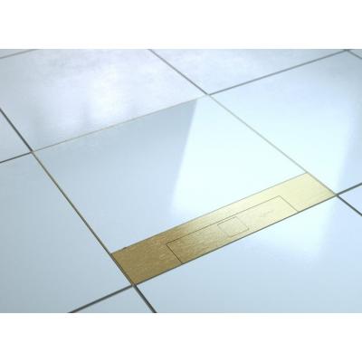 Напольная коробка вровень с полом для бетонных полов на 24 (3 х 8) модулей с горизонтальным положением механизмов  Legrand латунь