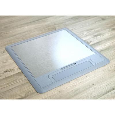 Напольная коробка с панелью из нержавеющей стали для бетонных полов на 16 (2 х 8) модулей с вертикальным  положением механизмов  Legrand пластик