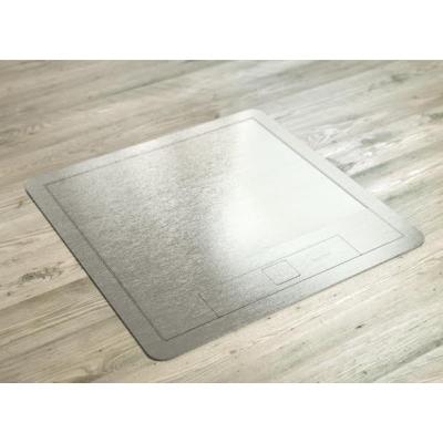 Напольная коробка с панелью из нержавеющей стали для бетонных полов на 16 (2 х 8) модулей с вертикальным  положением механизмов  Legrand нержавеющая сталь