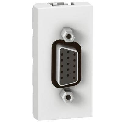 Механизм розетки HD15 1 модуль Legrand Mosaic белый