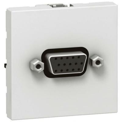 Механизм розетки HD15 2 модуля Legrand Mosaic белый