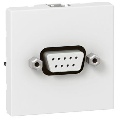 Механизм розетки Sub D9 под винт 2 модуля Legrand Mosaic белый