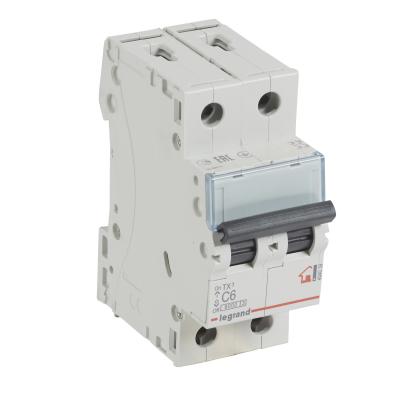 Автоматический выключатель Legrand TX³ 2P 6A тип C 6кА