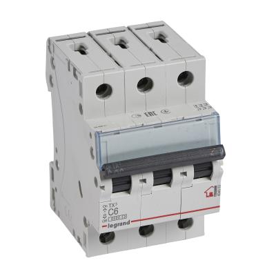 Автоматический выключатель Legrand TX³ 3P 6A тип C 6кА