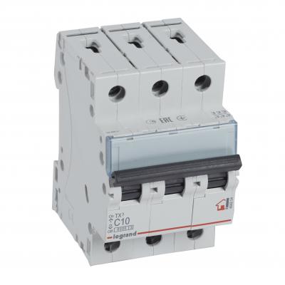 Автоматический выключатель Legrand TX³ 3P 10A тип C 6кА