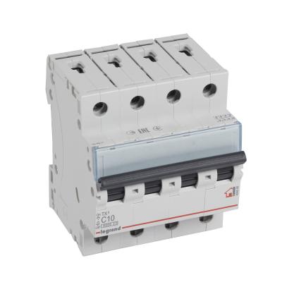 Автоматический выключатель Legrand TX³ 4P 10A тип C 6кА