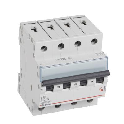 Автоматический выключатель Legrand TX³ 4P 16A тип C 6кА
