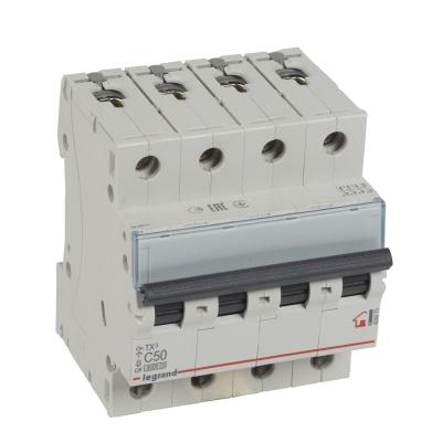 Автоматический выключатель Legrand TX³ 4P 50A тип C 6кА