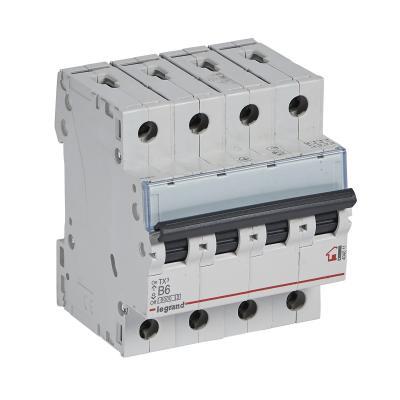 Автоматический выключатель Legrand TX³ 4P 6A тип B 6кА