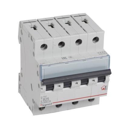 Автоматический выключатель Legrand TX³ 4P 25A тип B 6кА